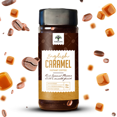 English Caramel Instant Coffee – Medium Roast with Rich Caramel Flavor