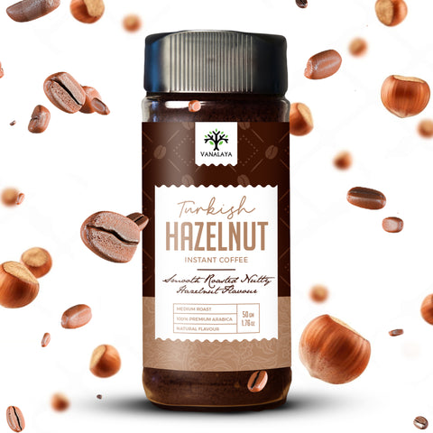 Turkish Hazelnut Instant Coffee – Medium Roast with Natural Hazelnut Flavor
