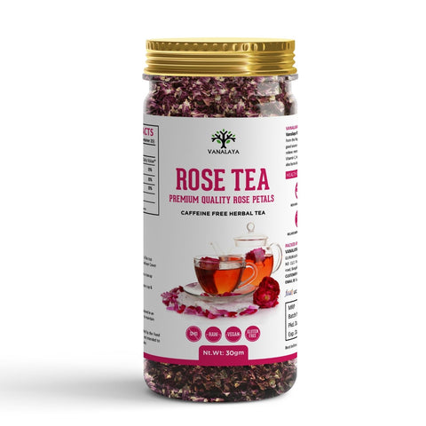 Rose Tea – 100% Natural, Caffeine-Free Herbal Tea with Premium Rose Petals